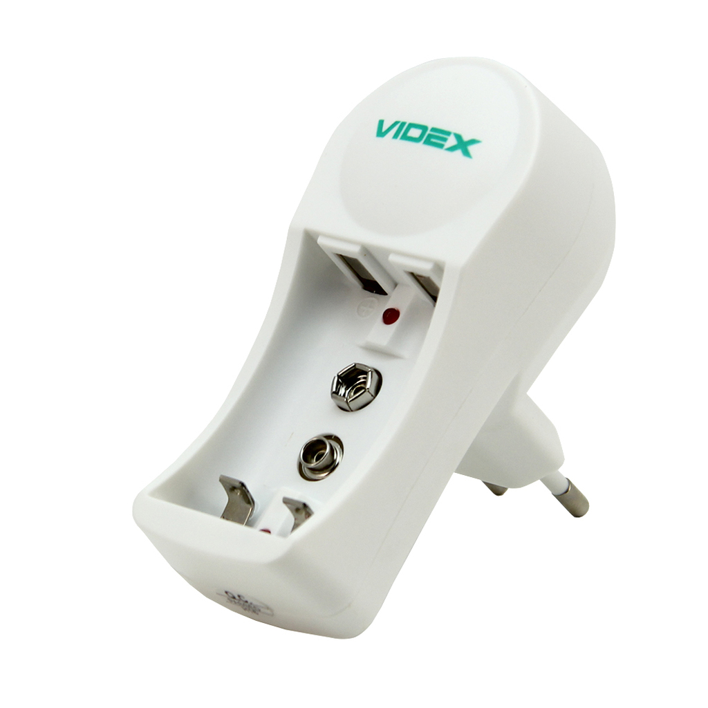 Зарядное устройство Videx VCH-N201 пустое, 1-2 х AA, AAA, 9V VCH-N201