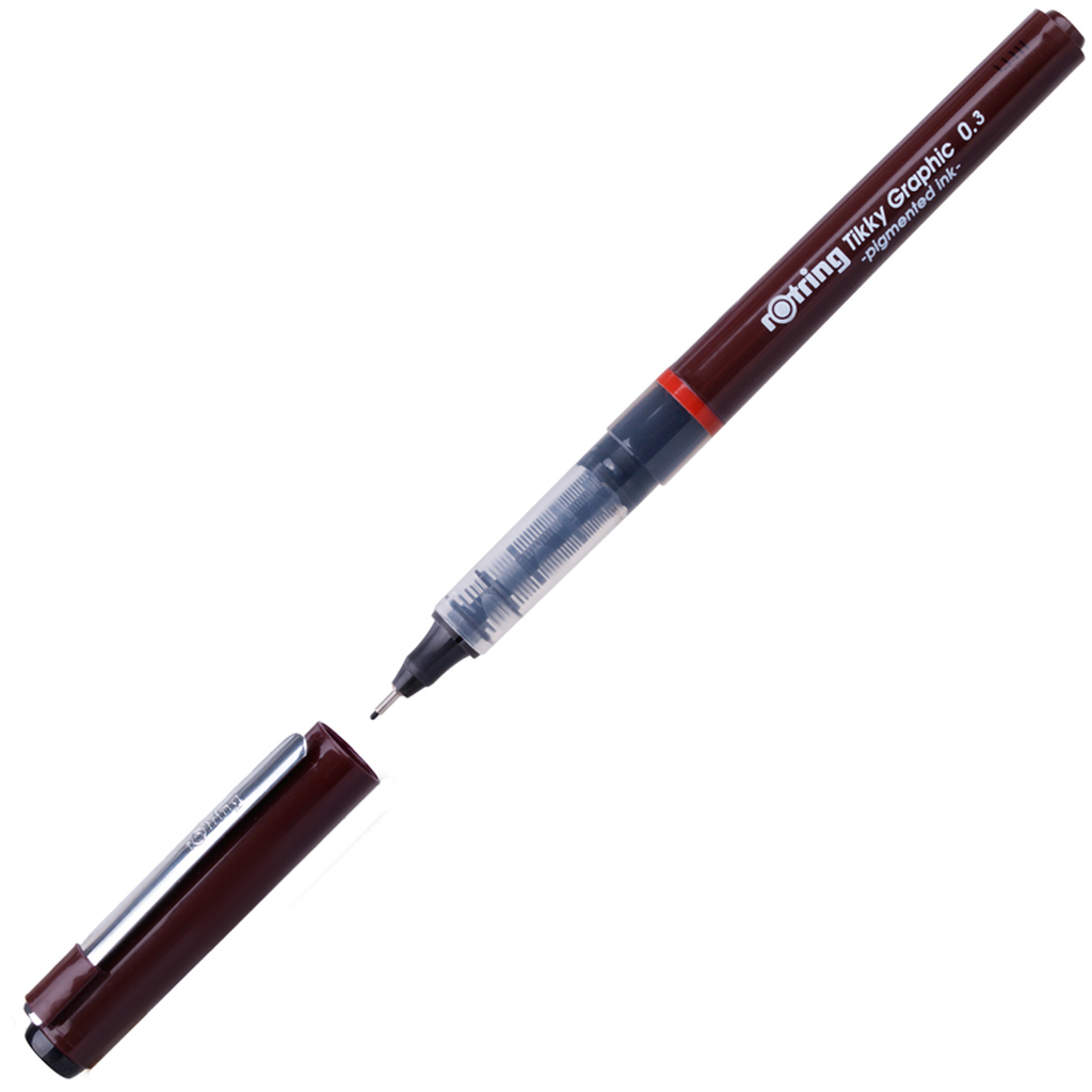 Капиллярная ручка Rotring Tikky Graphic черная, 0.3 мм 1904753