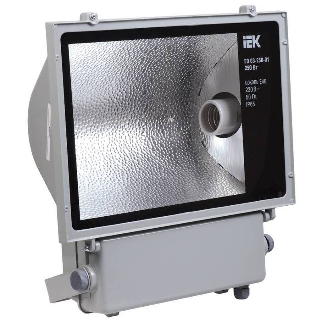 Металлогалогенный прожектор IEK ГО03-250-01 симметричный 250Вт E40 IP65 серый LPHO03-250-01-K03