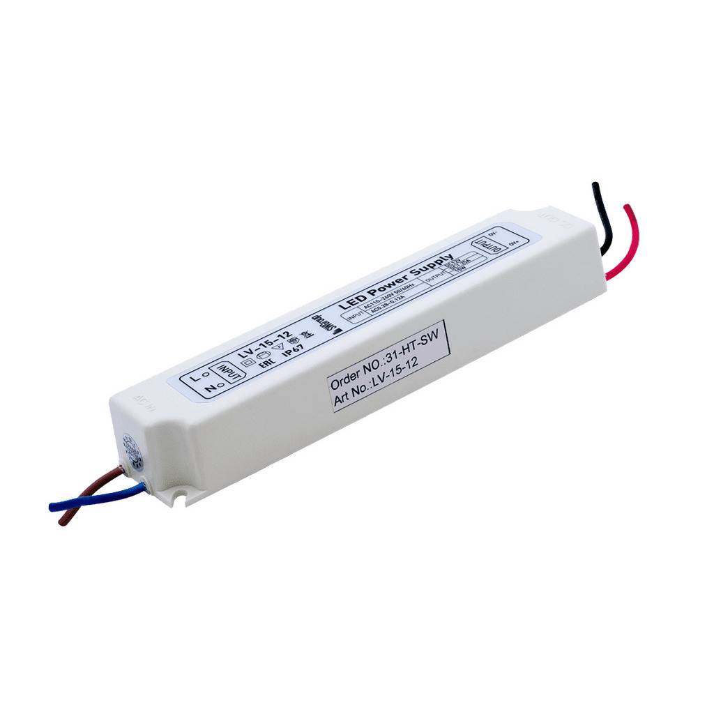 Блок питания для ленты SWG IP67, пластик, 15W, 12V, LV-15-12 00000000230