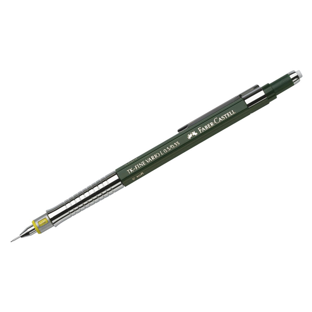 Механический карандаш Faber-Castell TK-Fine Vario L HB, 0.35 мм, с ластиком 135300