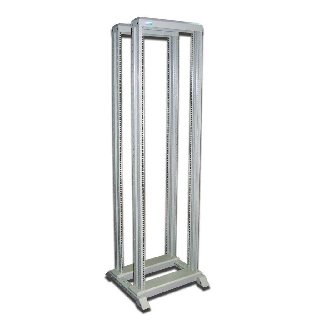 Двухрамная стойка TWT 38U, 600x600 серая RACK2-38U-6x6