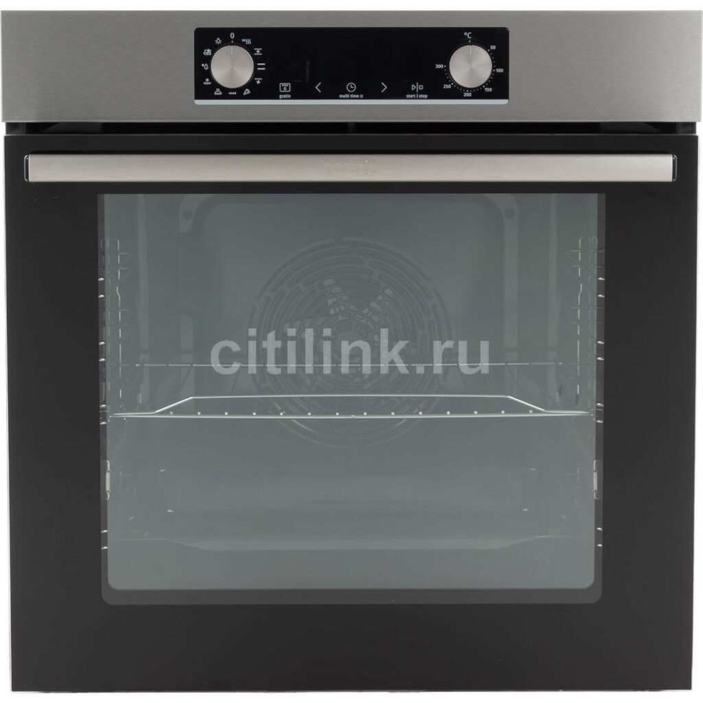 Духовой шкаф Gorenje BO6735E05X,  нержавеющая сталь/черный 738378