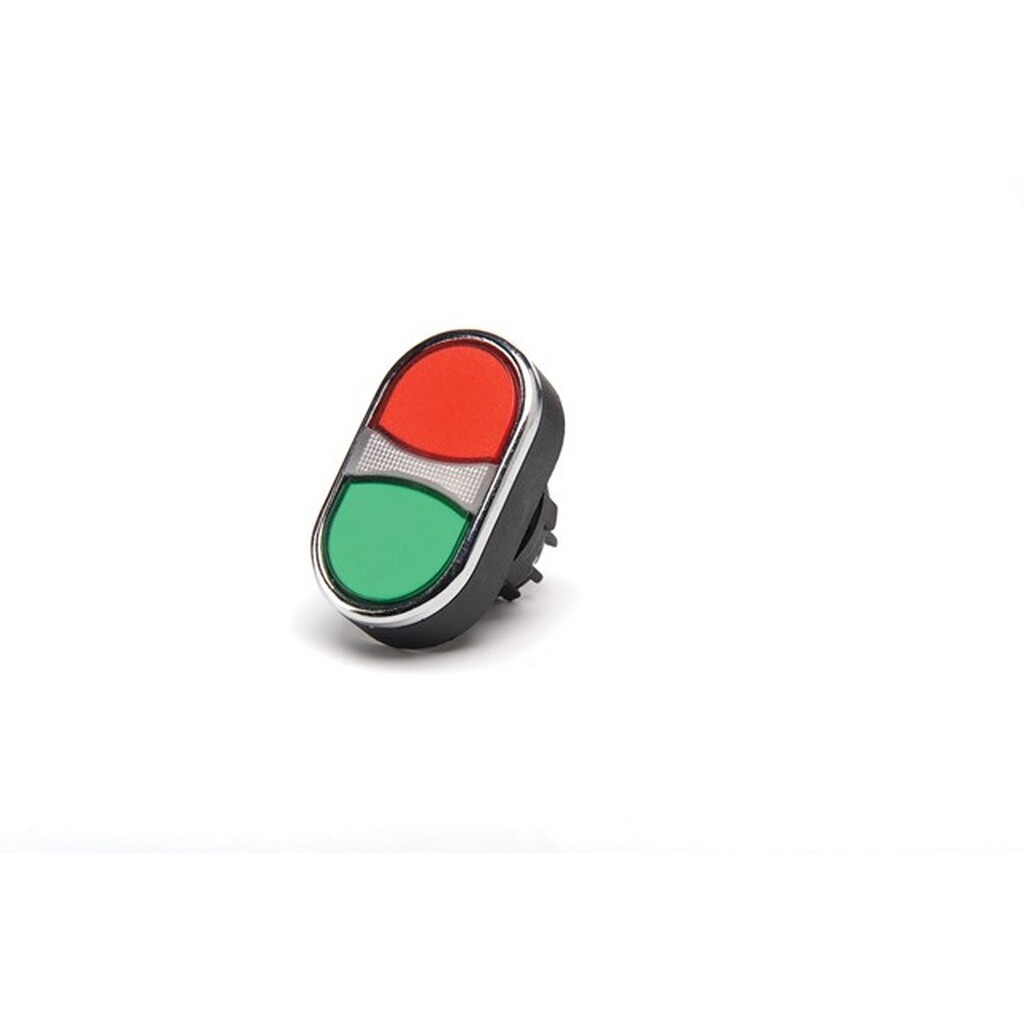 Головка для кнопки Emas сдвоенной красно-зеленой ровной BDK20KY