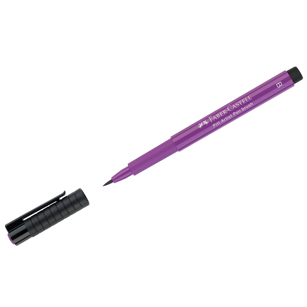 Капиллярная ручка Faber-Castell Pitt Artist Pen Brush цвет 134 малиновая, кистевая 167434