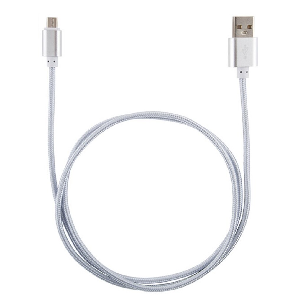 Кабель USB/MicroUSB Energy ET-01 цвет - серебро 006370