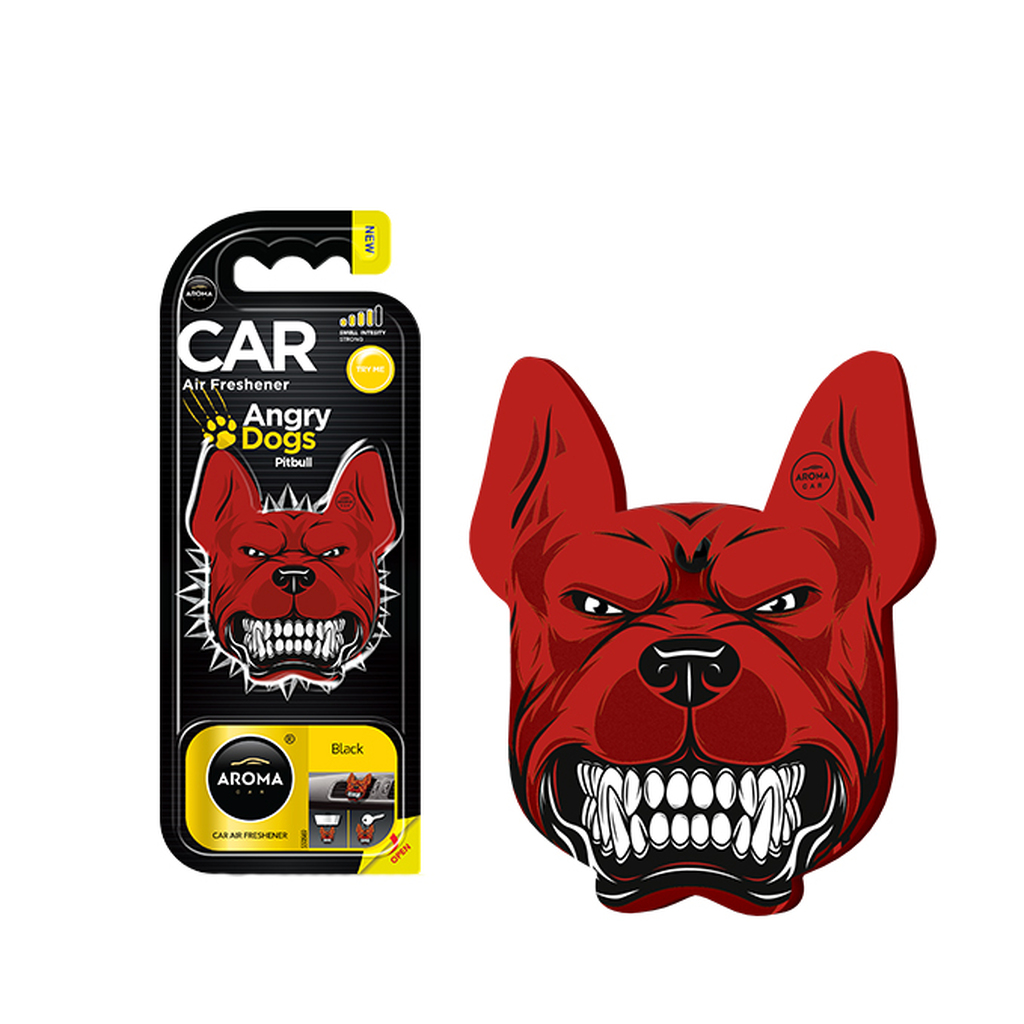 Полимерный ароматизатор AROMA CAR ANGRY DOGS Black 83185