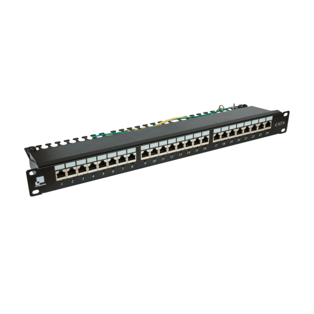 Патч-панель LANMASTER 24 порта с индикаторами, STP, категория 6, 1U LAN-PPi24S6