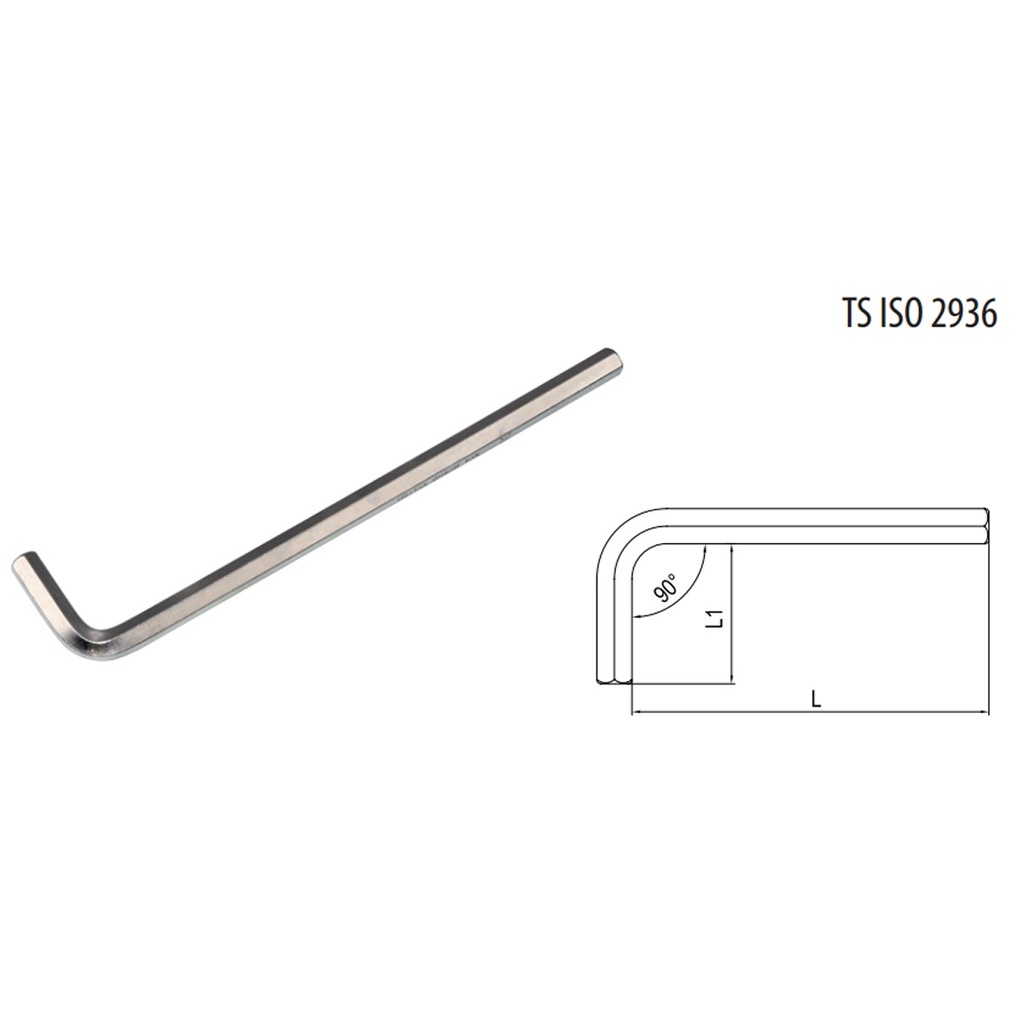 Г-образный удлиненный 6-гранный ключ 2.5мм IZELTAS 4903220025