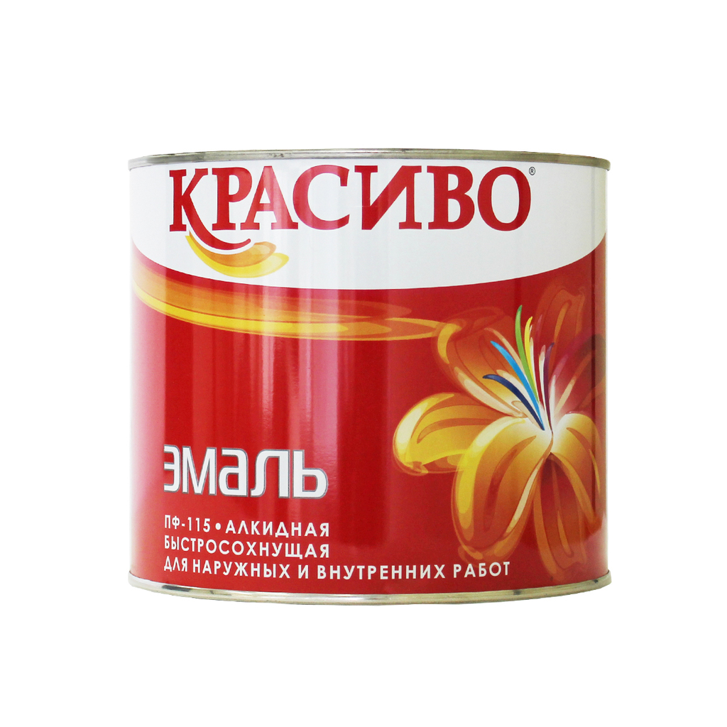 Эмаль Красиво ПФ-115 белая, банка 1,8 кг 4690417011056