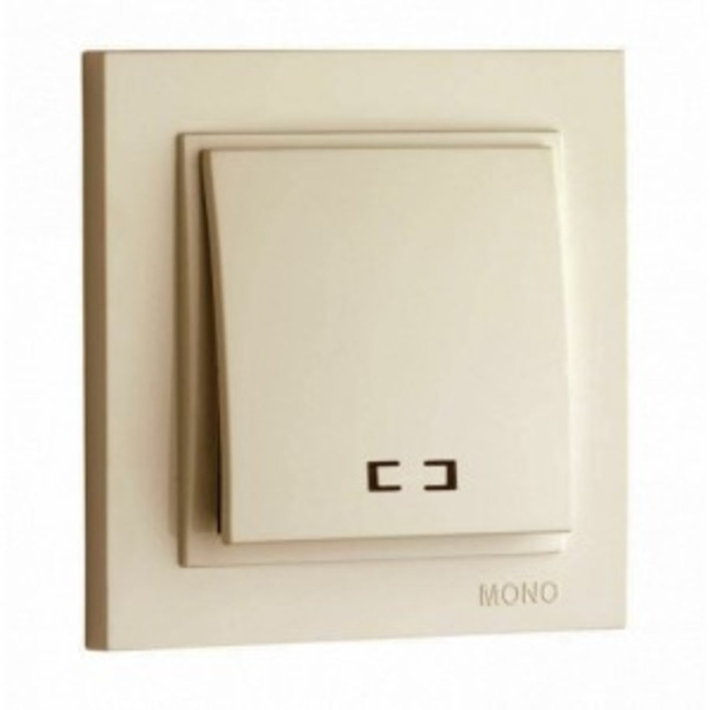 Одноклавишный выключатель MONO ELECTRIC с подсветкой DESPINA кремовый 102-170025-101