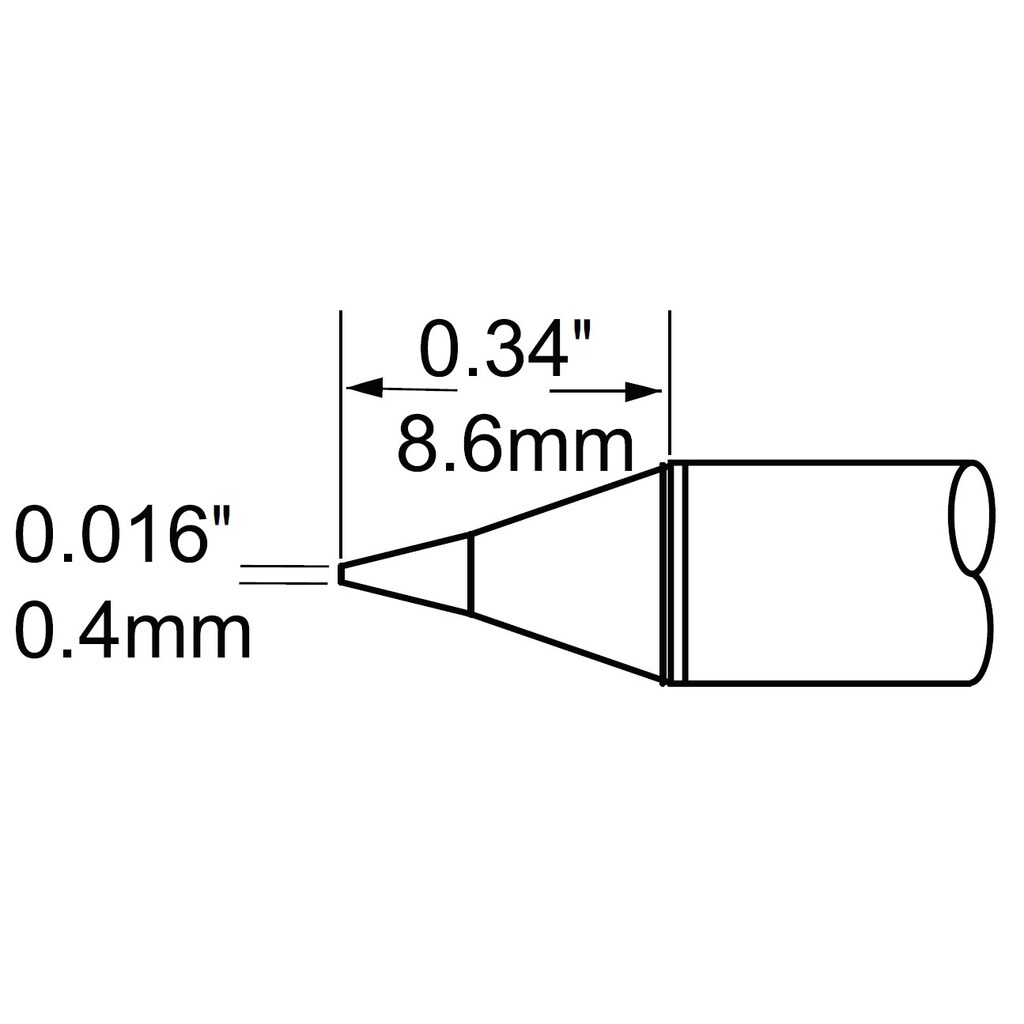 Наконечник (0.4х8.6 мм; конус) для MFR-H1 METCAL STP-CN04