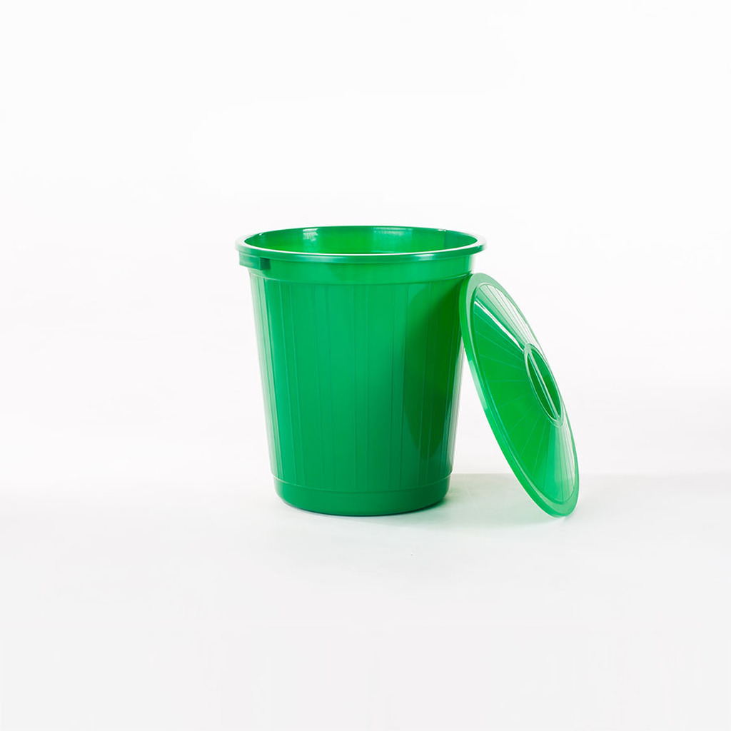 Пластиковый бак Элластик-Пласт с крышкой, 60 л, зеленый ЭП 097624
