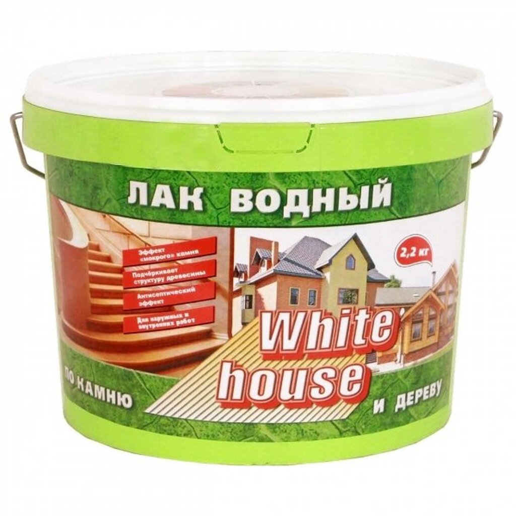 Водный лак по камню и дереву White House (дуб; 2.2 кг) 14452