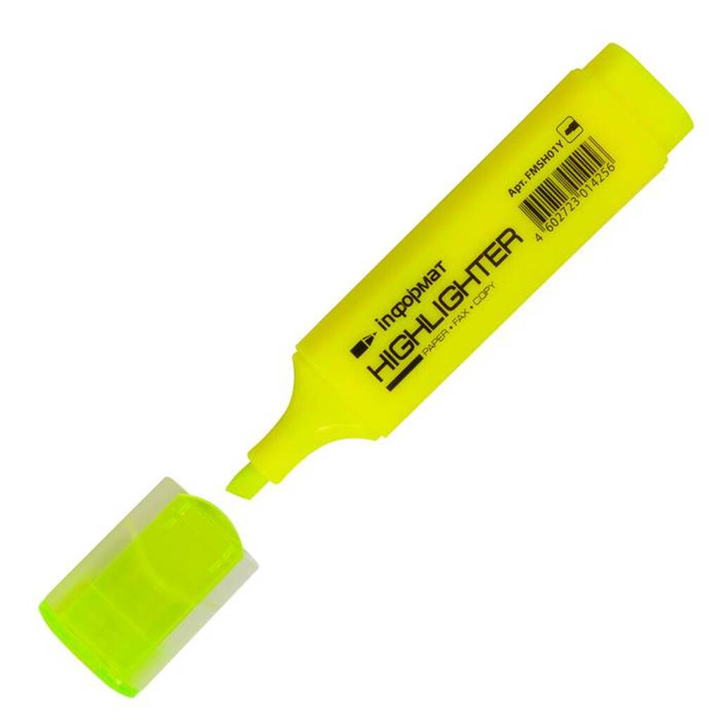Текстовый маркер INFORMAT 1-4 мм желтый скошенный FMSH01Y