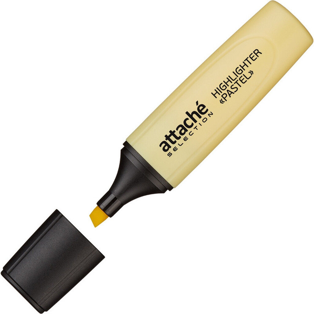 Маркер 12 шт в упаковке Attache Selection Pastel выделитель текста 1-5 мм желтый 958586