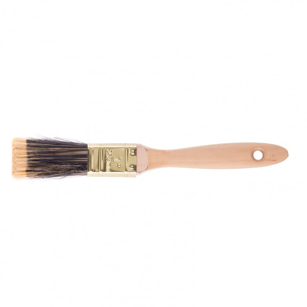 Плоская кисть MATRIX Golden 1" искусственная щетина деревянная ручка 83216