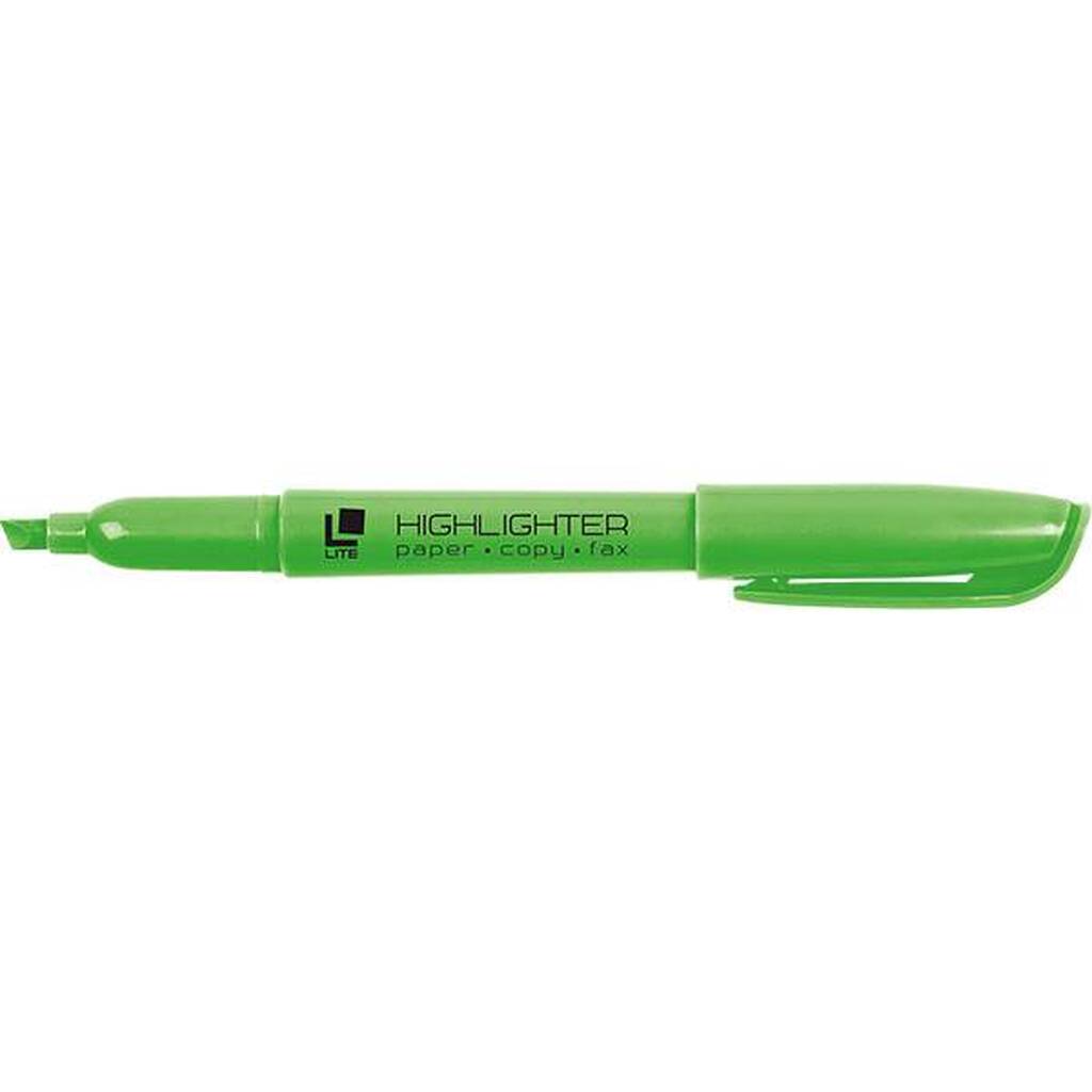 Текстовый маркер LITE тонкий 1-5 мм зеленый скошенный FML02G