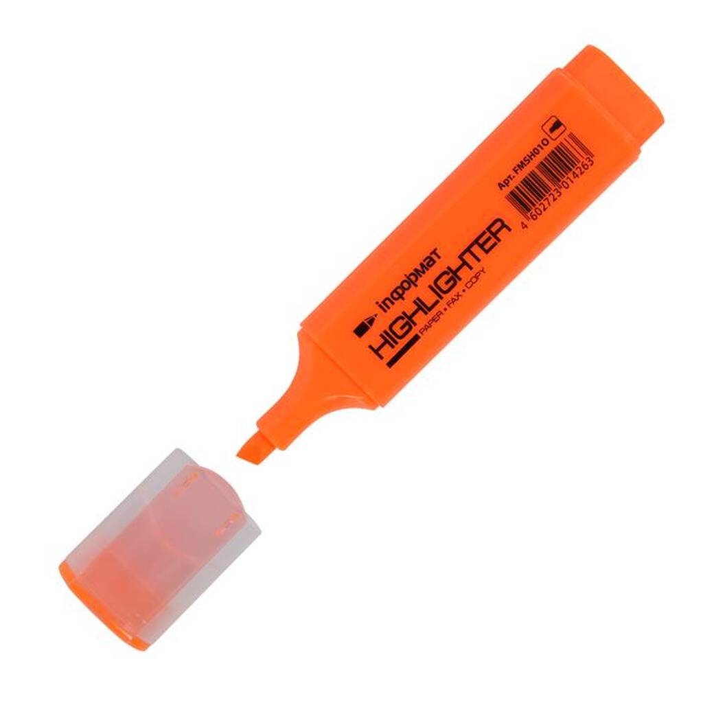 Текстовый маркер INFORMAT 1-4 мм оранжевый скошенный FMSH01O