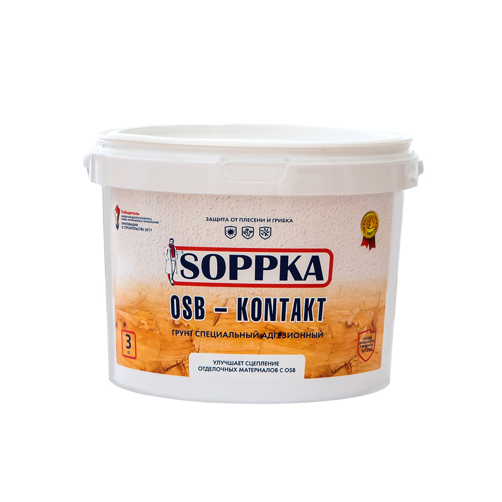 Адгезионный грунт SOPPKA OSB-Kontakt 3 кг СОП-Контакт3