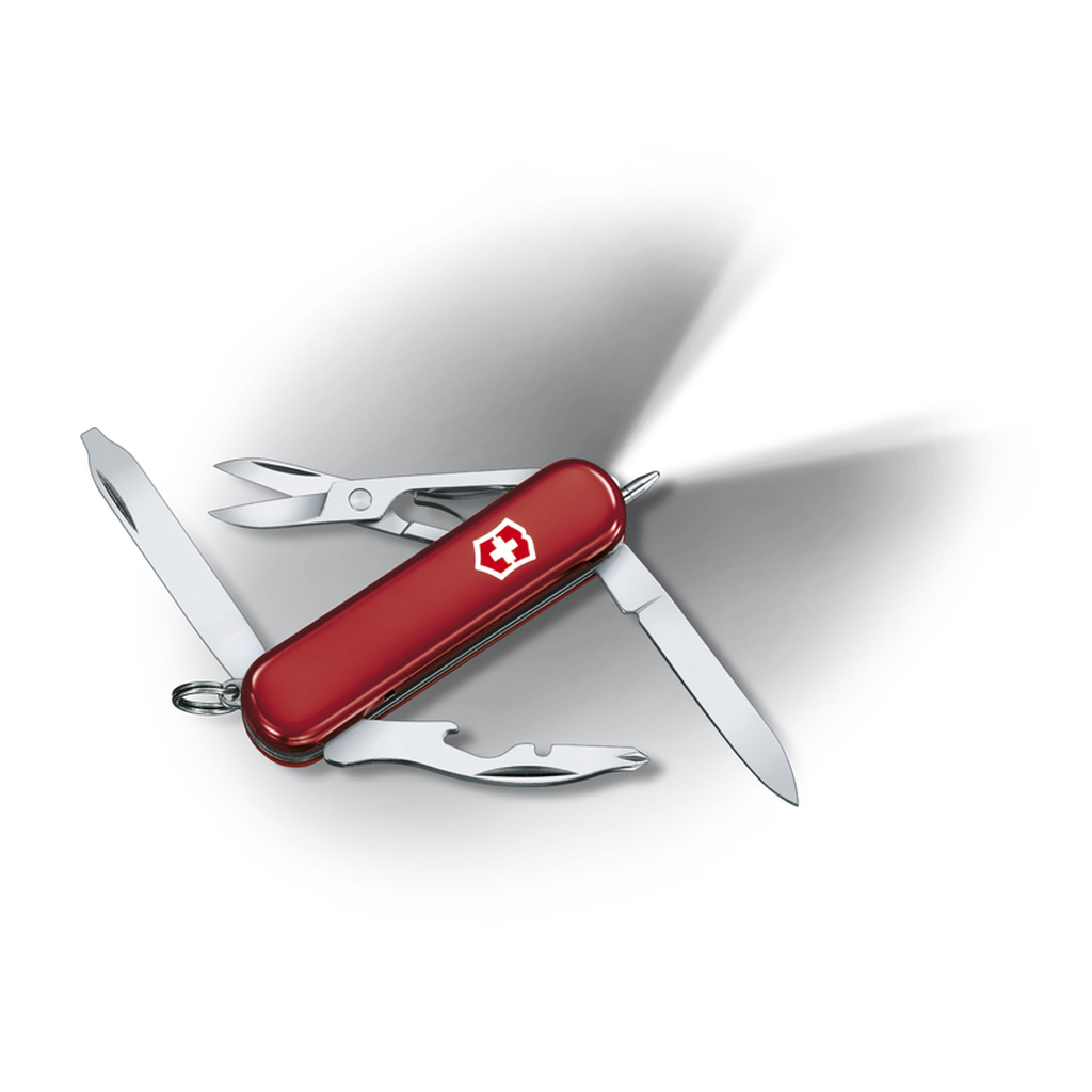 Нож-брелок 58 мм, 10 функций, красный Victorinox Classic Midnite Manager 0.6366