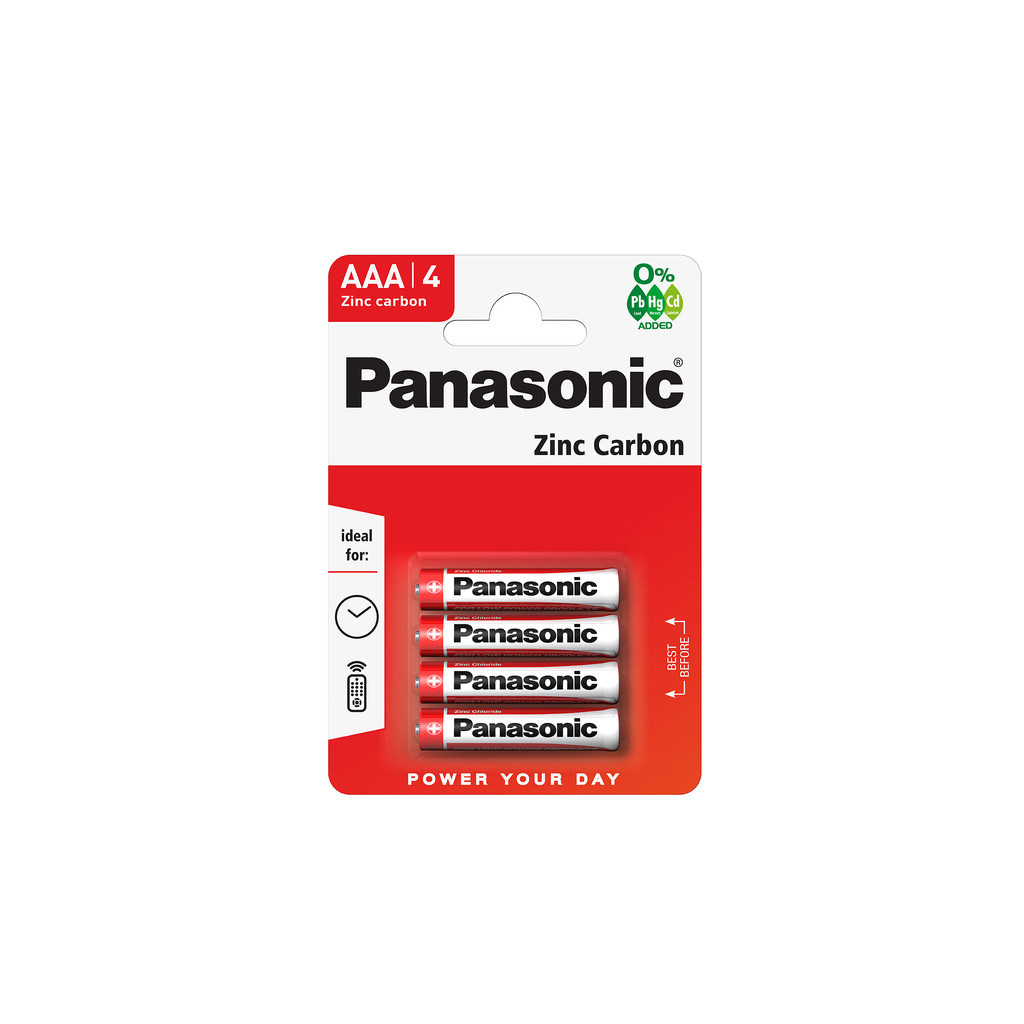 Батарейка Panasonic R03 Zinc Carbon BL4 182