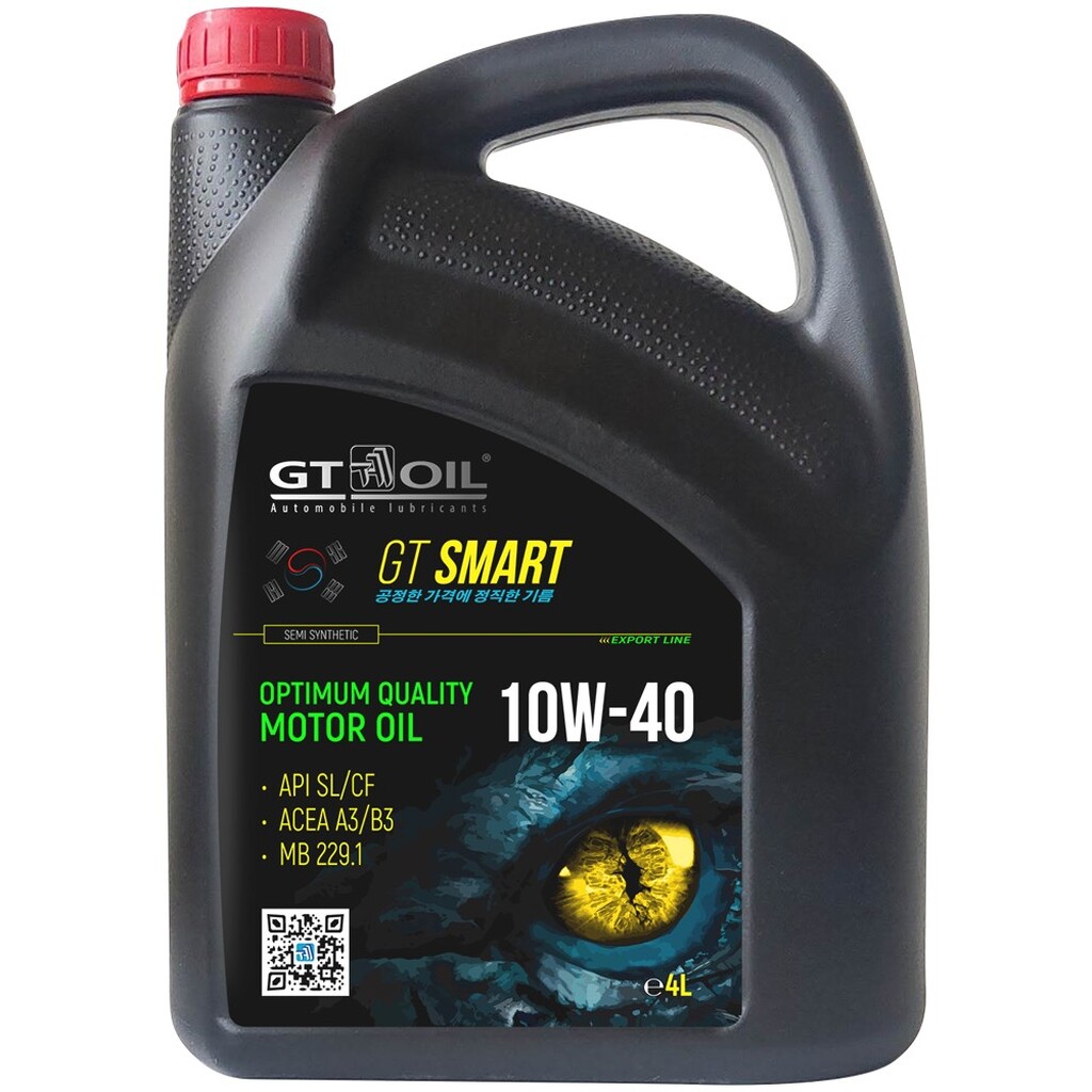 Масло GT OIL Smart SAE 10W-40 API SL/CF, 4 л 8809059408872