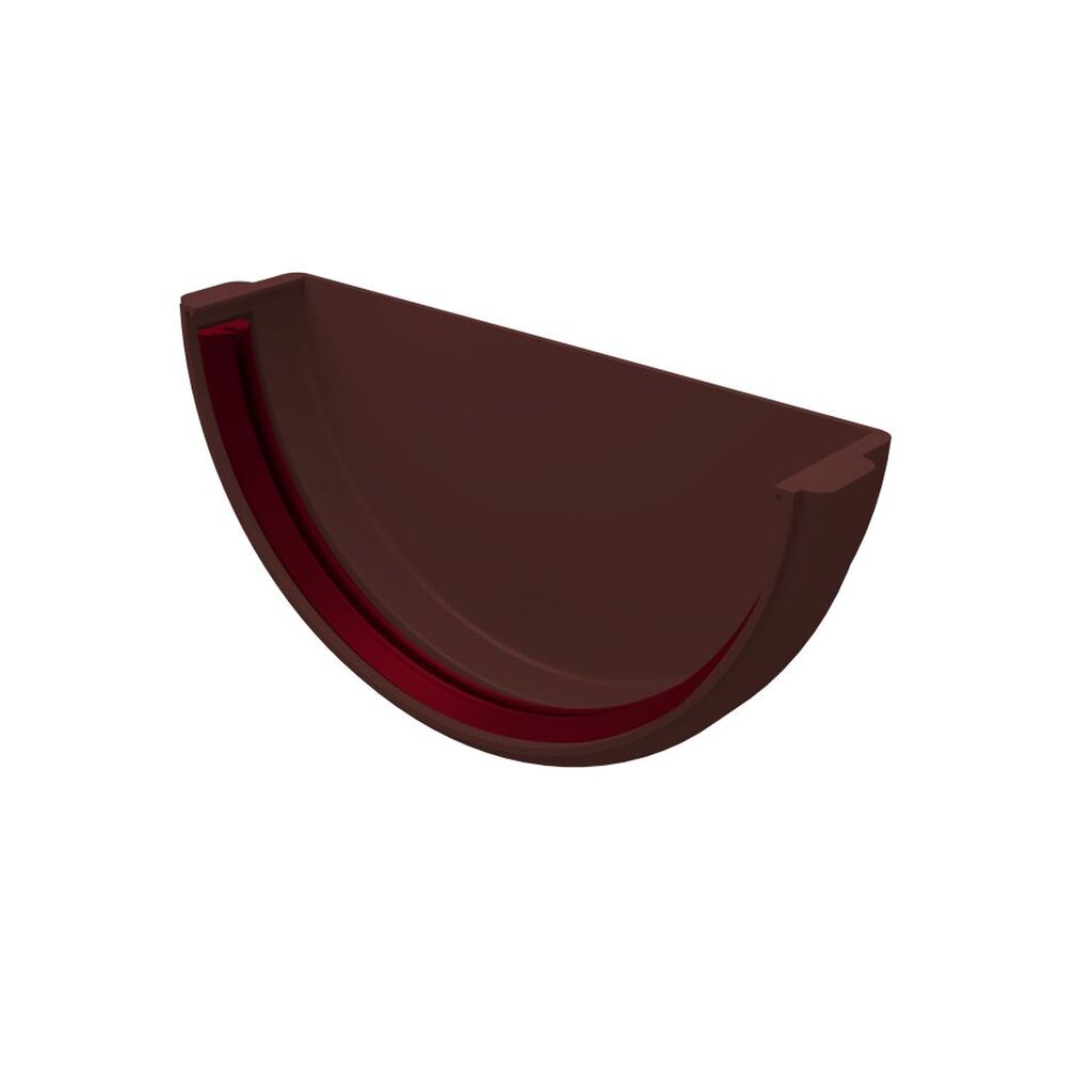 Заглушка желоба GrandLine универсальная, ПВХ, шоколадная RAL 8017