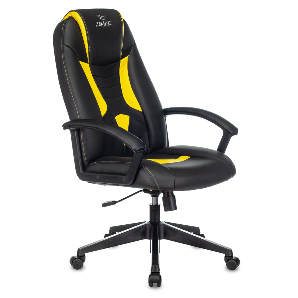 Игровое компьютерное кресло Бюрократ ZOMBIE 8 черный/желтый искусственная кожа ZOMBIE 8 YELLOW