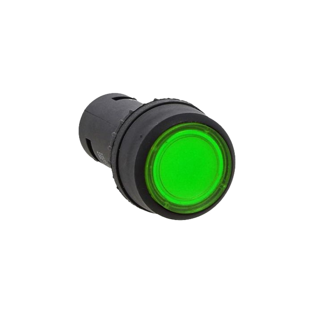 Кнопка с подсветкой EKF SW2C-10D PROxima 24В зеленая NO sw2c-md-g-24