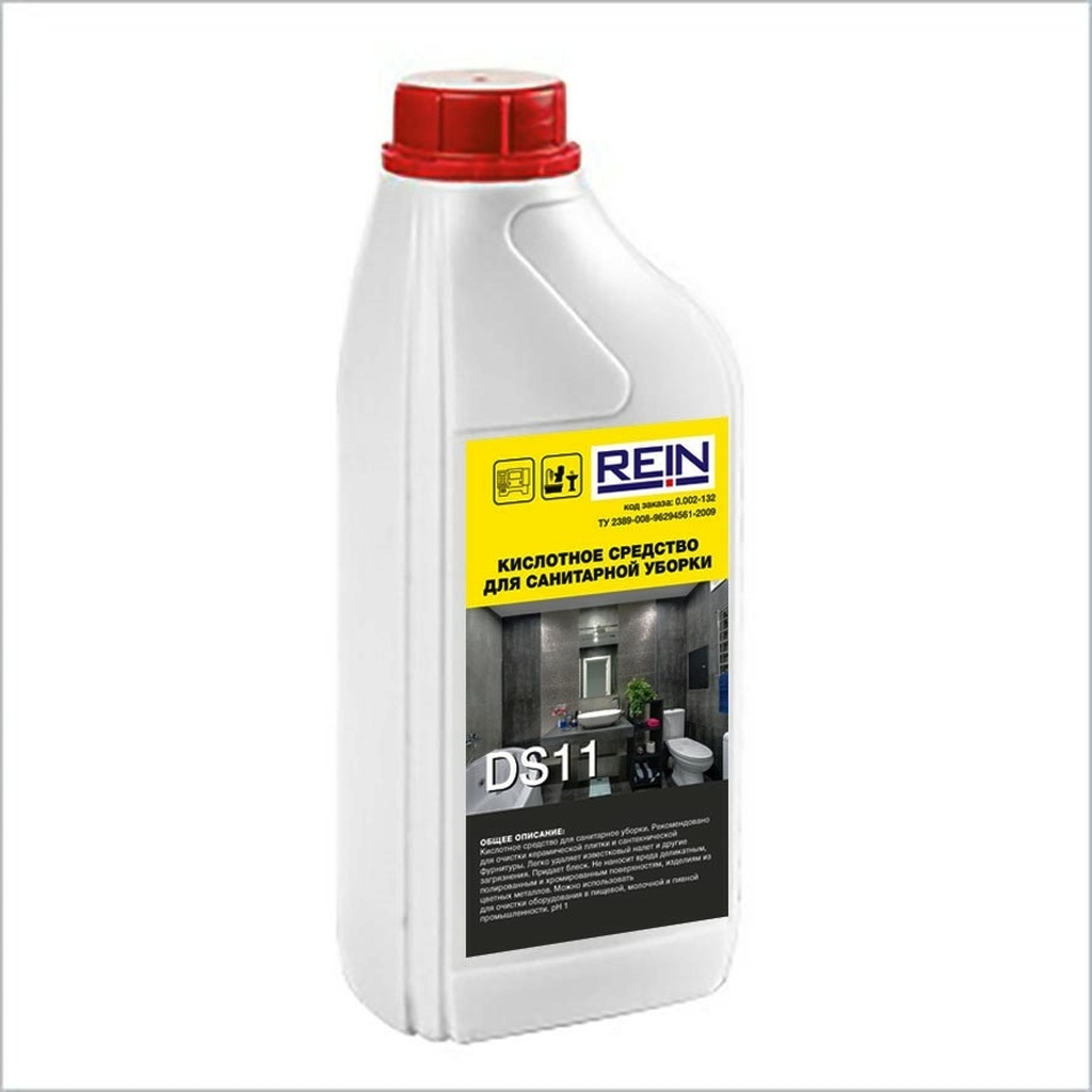 Кислотное средство для санитарной уборки Rein DS 11 1 л, 1.2 кг 0.002-132