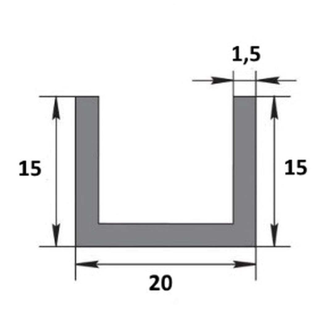 Швеллер 8у вес. Алюминиевый швеллер 20х20х20х1.5. Профиль п образный п-10х10. Профиль алюминиевый п-образный 10х15х10х2.