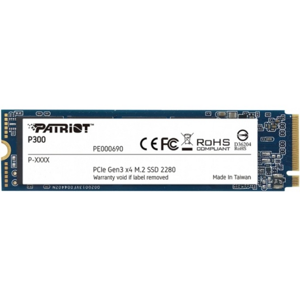 SSD накопитель PATRIOT P300 1ТБ, M.2 2280, PCI-E x4,  NVMe P300P1TBM28 PATRIOT MEMORY