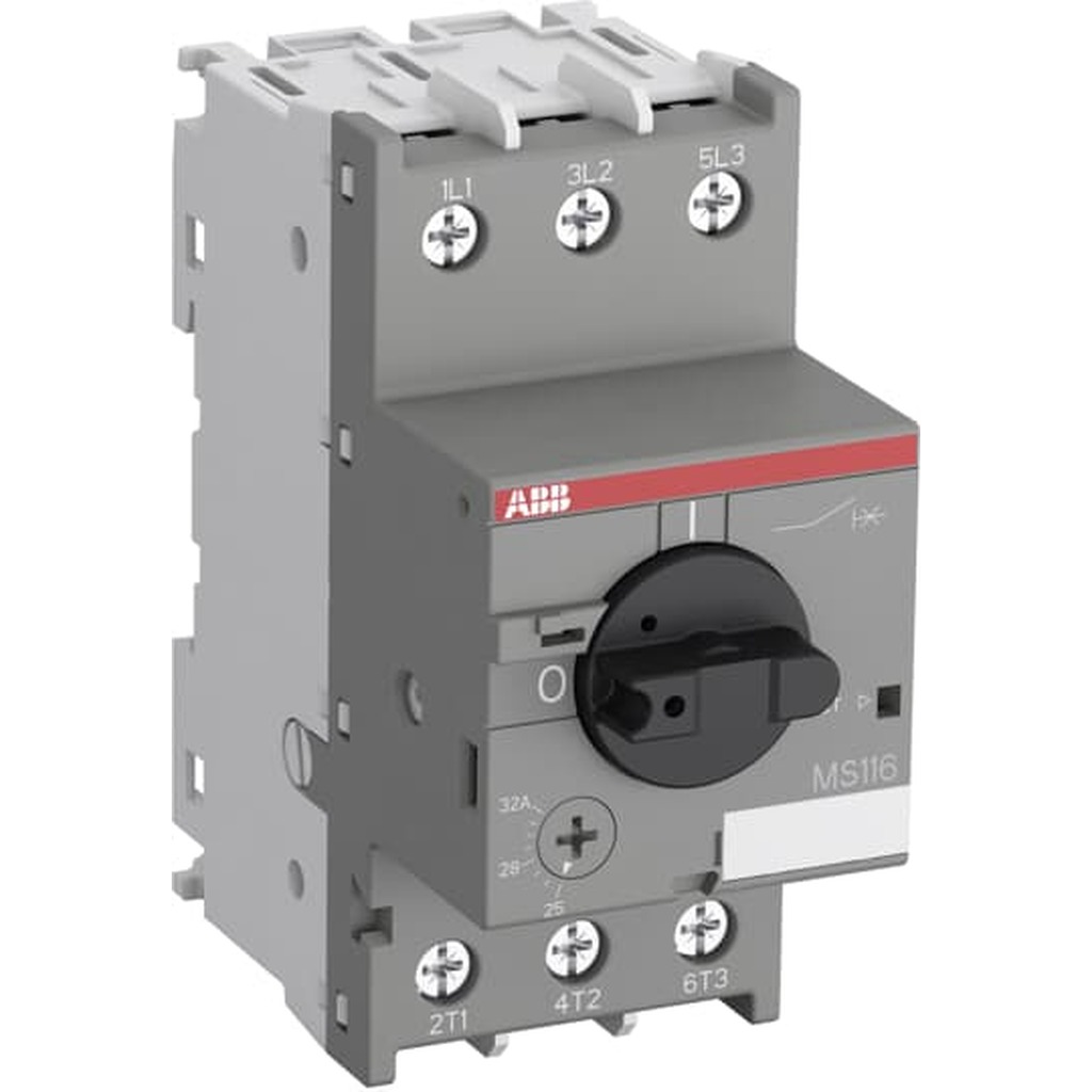 Автоматический выключатель для защиты электродвигателя ABB MS116-20 15кА с регулированием тепловой 1SAM250000R1013