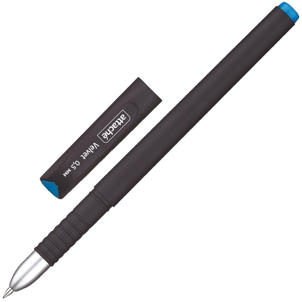 Гелевая ручка 12 шт в упаковке Attache Velvet синий стержень 0.5 мм 613138