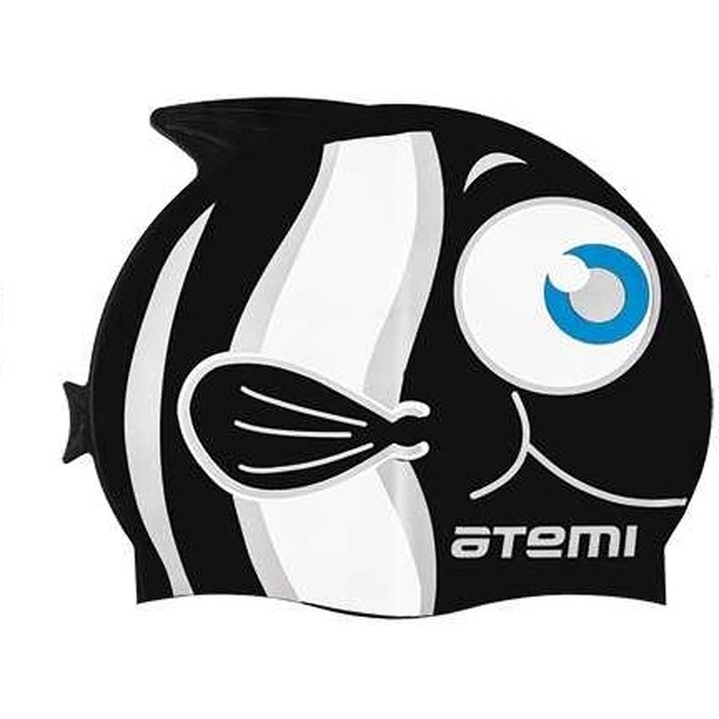 Детская шапочка для плавания ATEMI силикон, рыбка, черный, FC102 00000098100