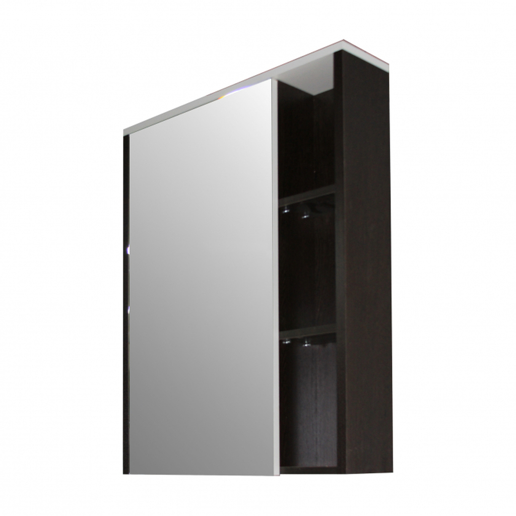 Навесной шкаф Mixline БОСКО-65 с зеркалом, белый/венге, ПВХ 522472