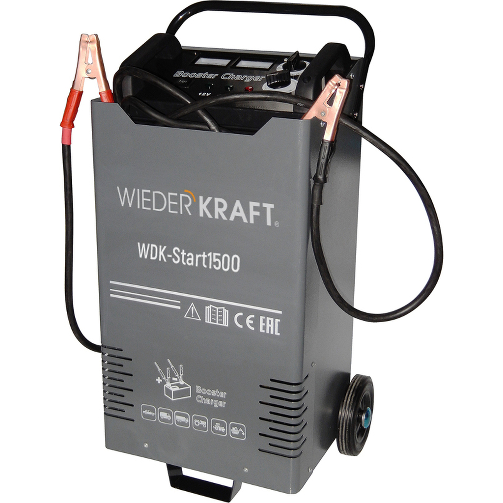 Пуско-зарядное устройство для запуска/зарядки аккумуляторов WIEDERKRAFT, 12/24в WDK-Start1500