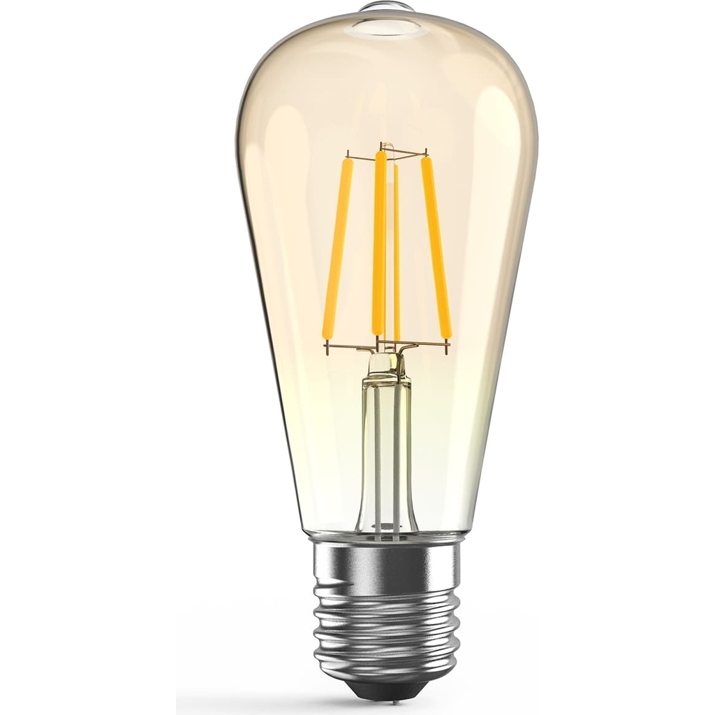 Диммируемая лампа Gauss Filament ST64 6W 620lm 2400К Е27 golden LED 1/10/40 102802006-D