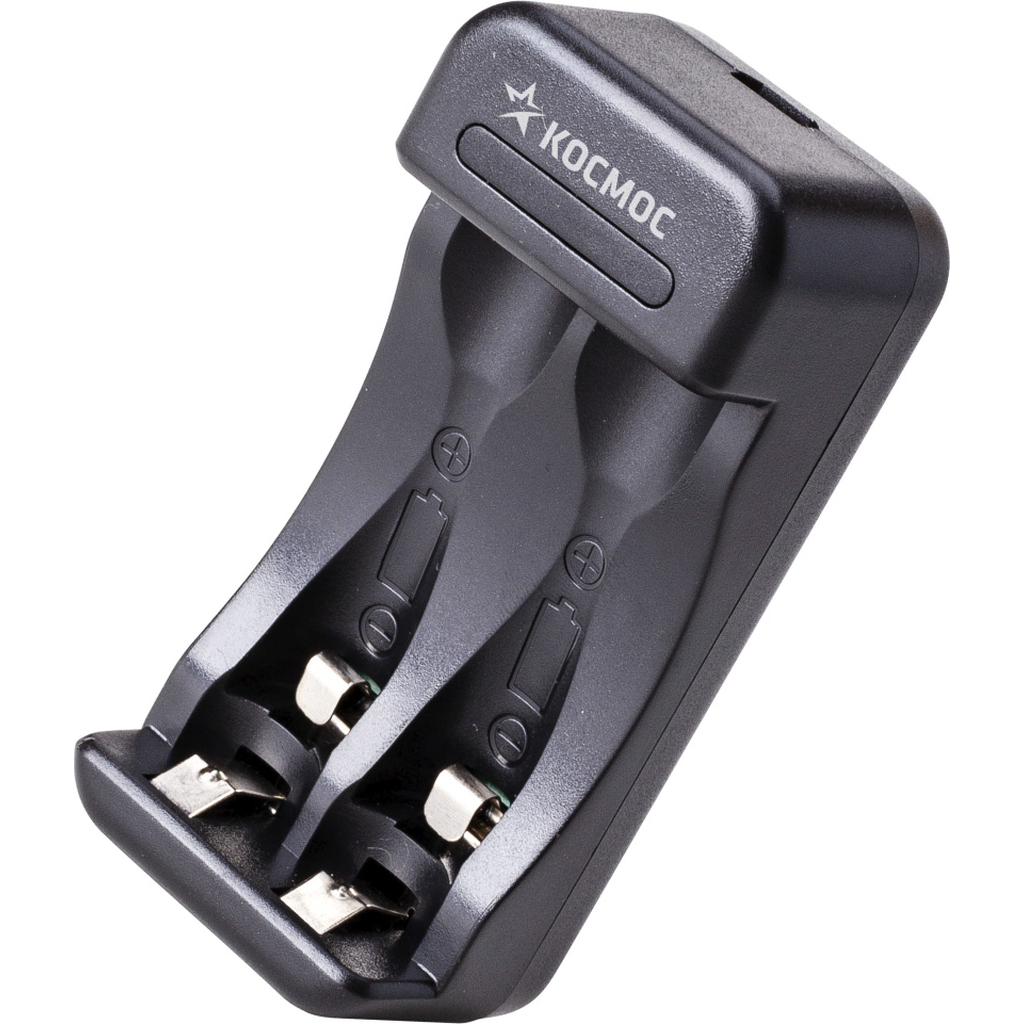 Зарядное устройство КОСМОС 1-2 AA/AAA питание от USB шнура автоотключение KOC901USB