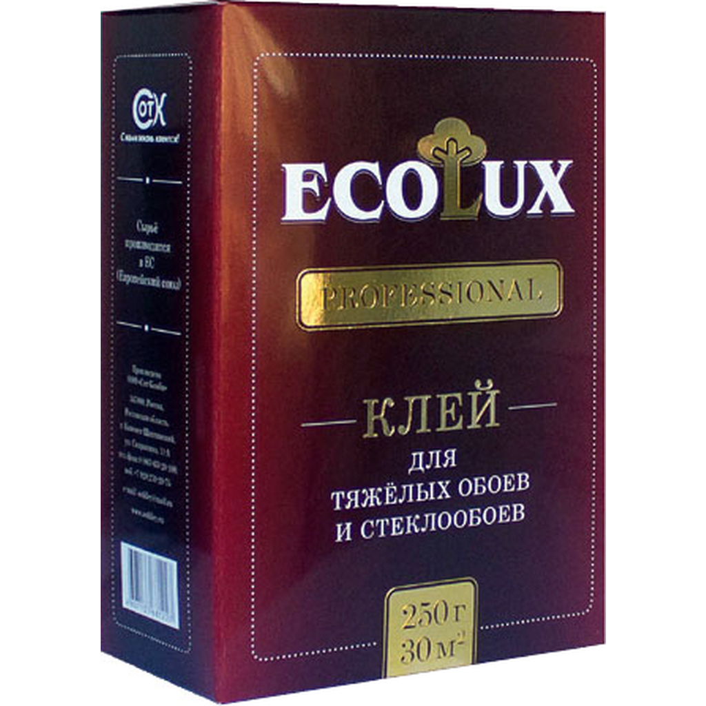 Клей для обоев ECOLUX PROFESSIONAL Стеклообои 250 г 4607133681227