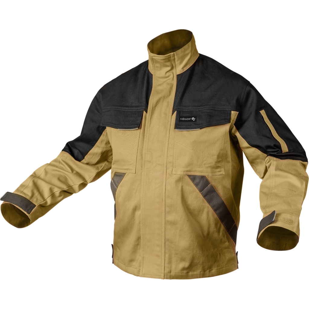 Рабочая куртка HOEGERT TECHNIK HOEGERT EDGAR, бежевая, размер XL HT5K282-1-XL