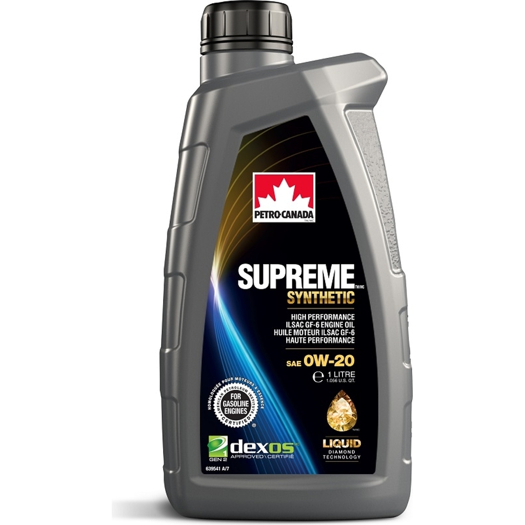 Моторное масло PETRO-CANADA SUPREME SYNTHETIC 0W-20 1л MOSYN02C12