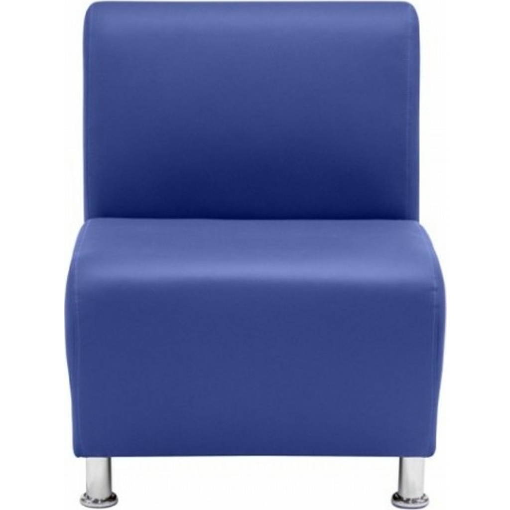 Секция дивана Мягкий офис Классик одноместная синяя КЛ501СН