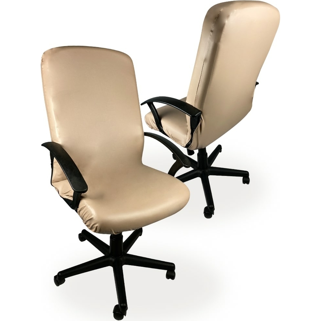 Чехол для компьютерного кресла ГЕЛЕОС 537Л размер L, кожа, темно-бежевый ГЧ00537Л