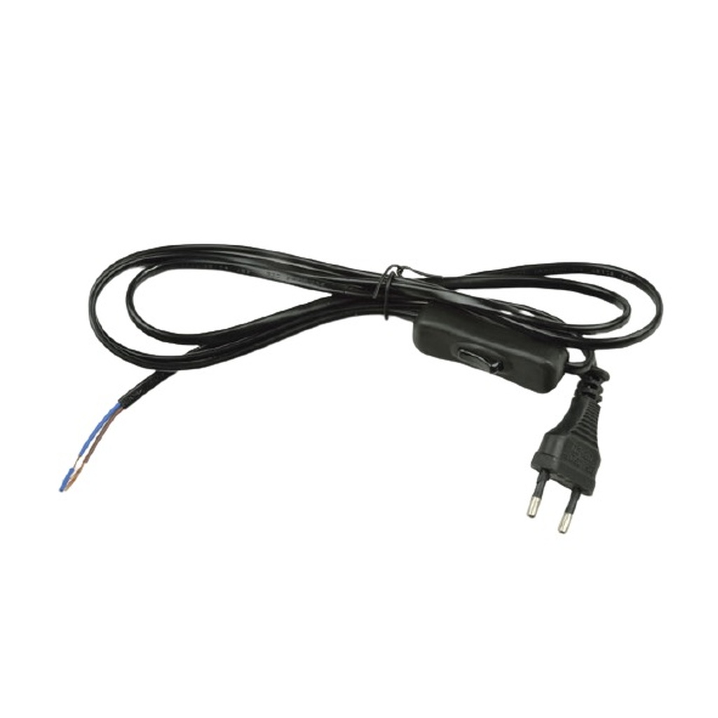 Сетевой шнур с вилкой и выключателем Uniel UCX-C11/02A-170, BLACK, UL-00004432