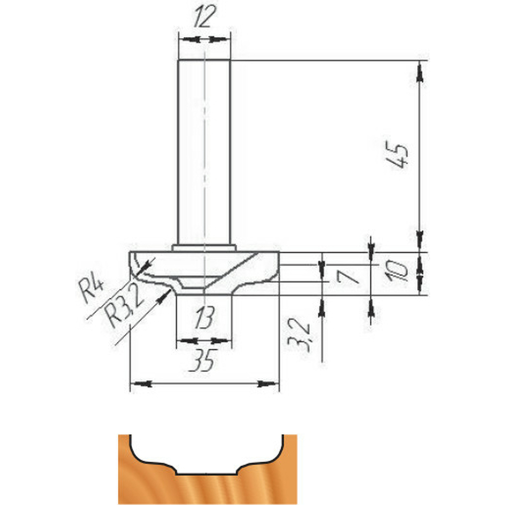 Фреза ФК 0680 МебельДрев 4627198885941