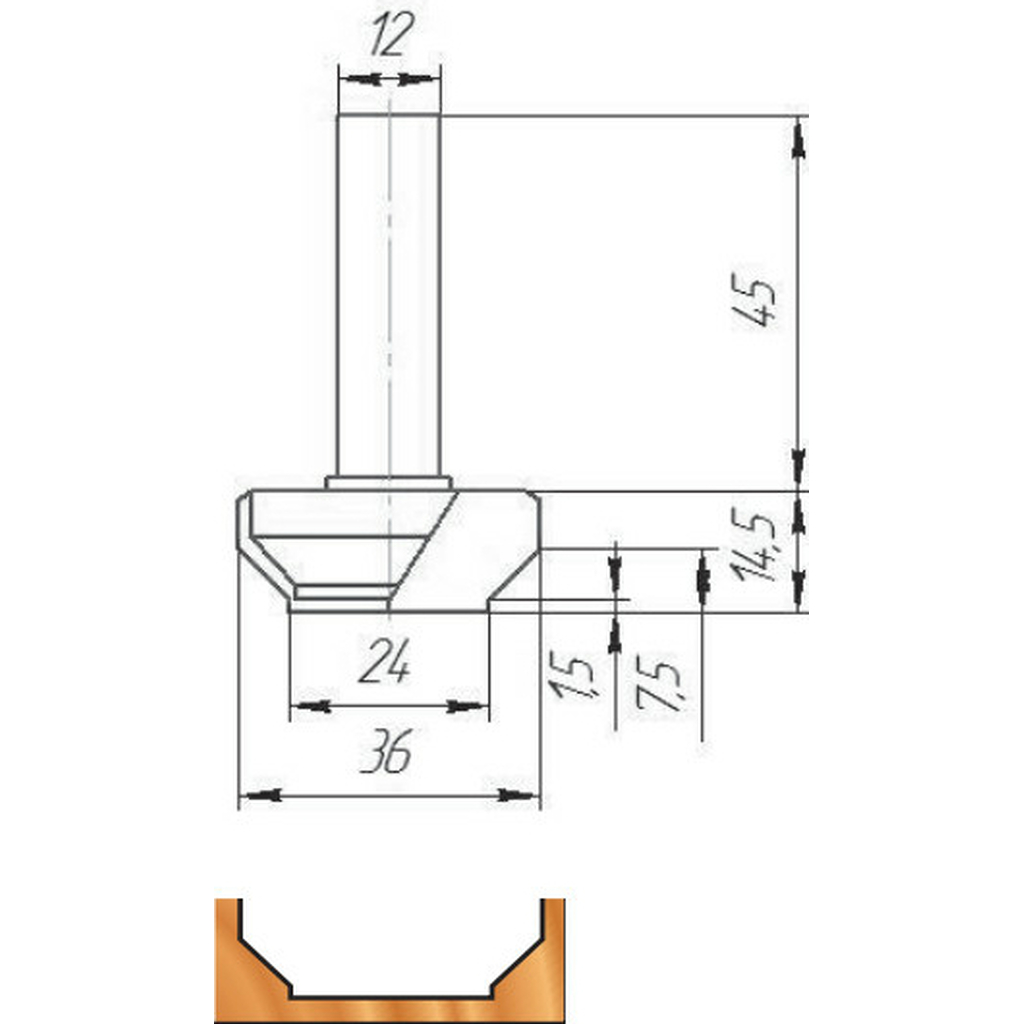 Фреза ФК 0990 МебельДрев 4627198886429