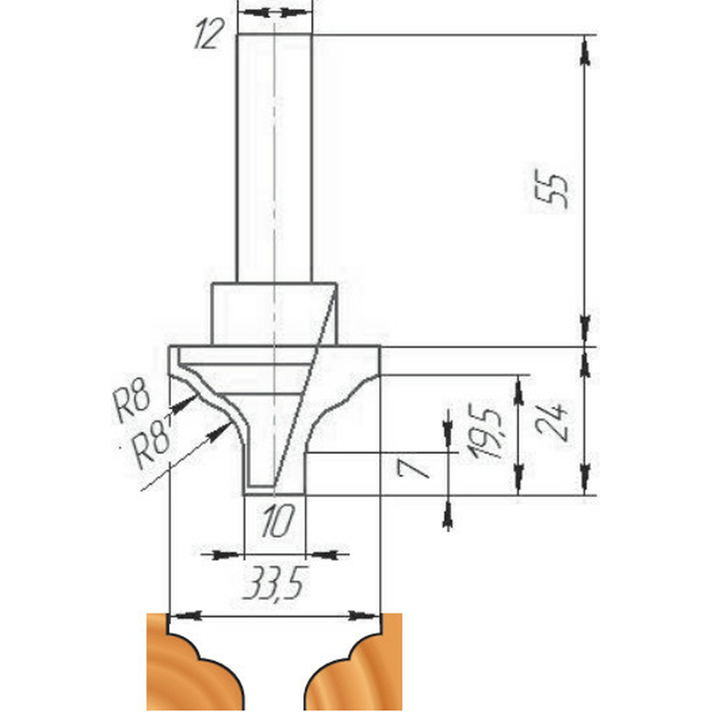 Фреза ФК 0870 МебельДрев 4627198886245