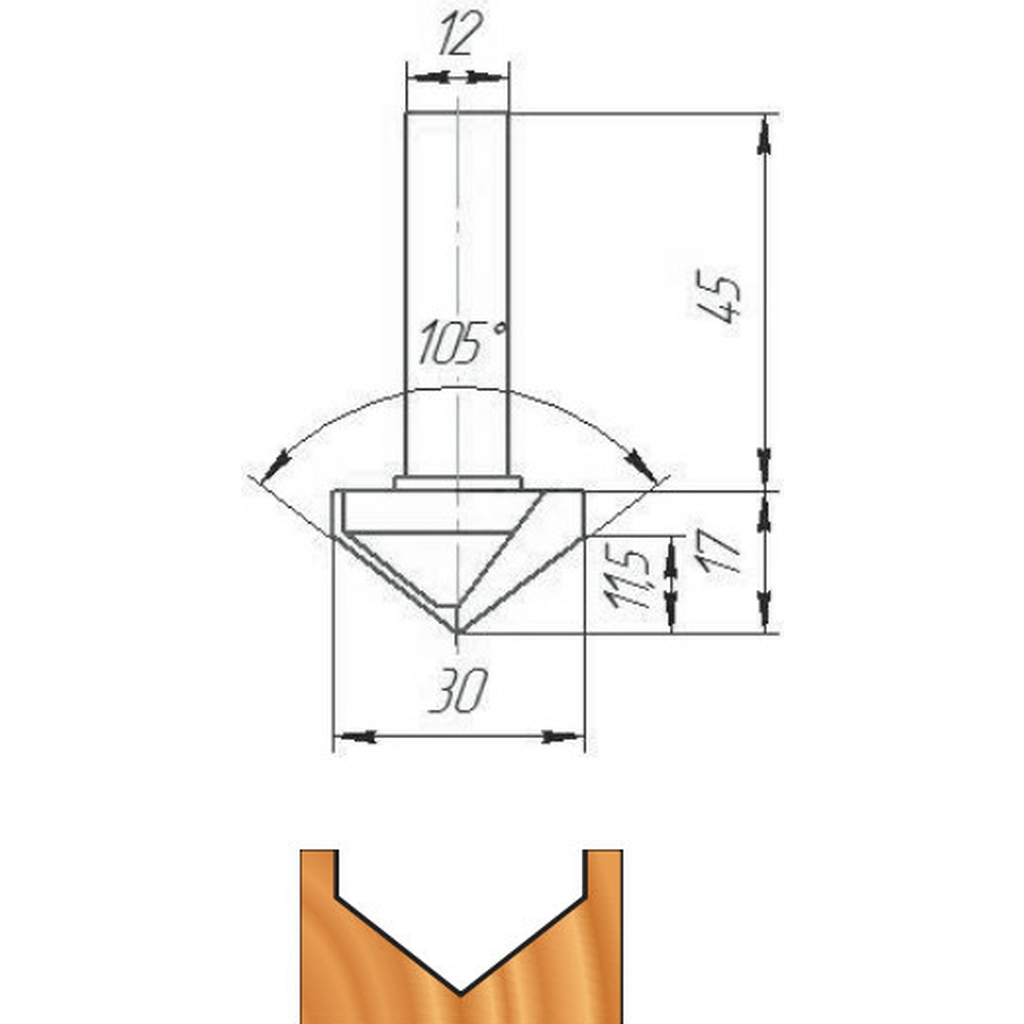 Фреза ФК 1005 МебельДрев 4627198886450